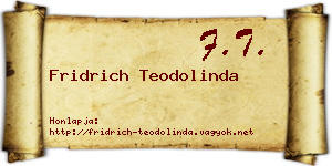 Fridrich Teodolinda névjegykártya